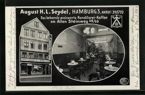 AK Hamburg, Bäckerei, August H. L. Seydel, Alter Steinweg 68 /69