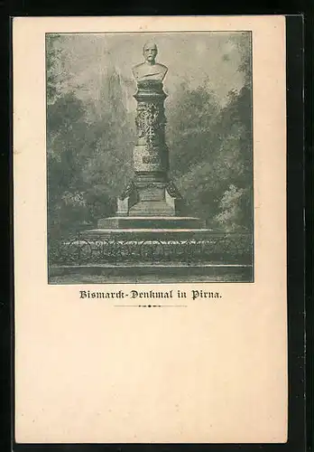 AK Pirna, Bismarck-Denkmal