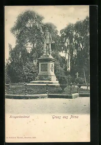 AK Pirna, Kriegerdenkmal