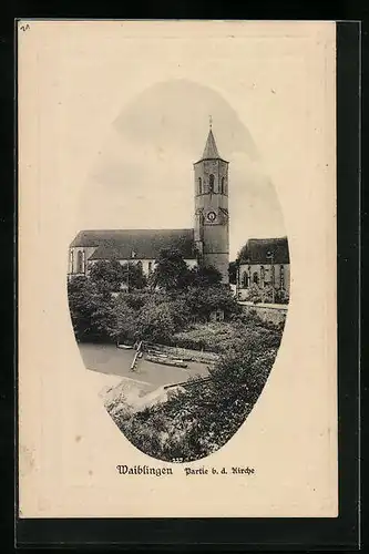 AK Waiblingen, Partie bei der Kirche