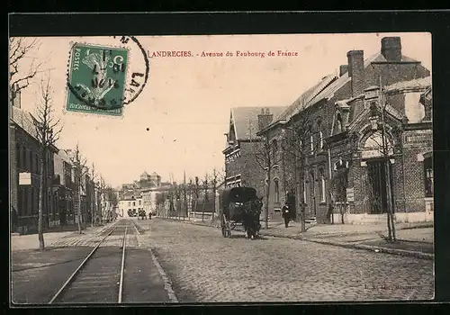 AK Landrecies, Avenue du Faubourg de France