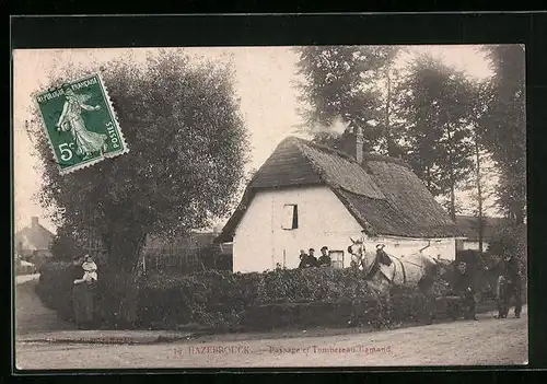 AK Hazebrouck, Paysage et Tombereau flamand