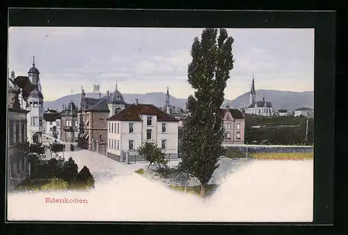 AK Edenkoben, Häuser an der Eisenbahnstrasse