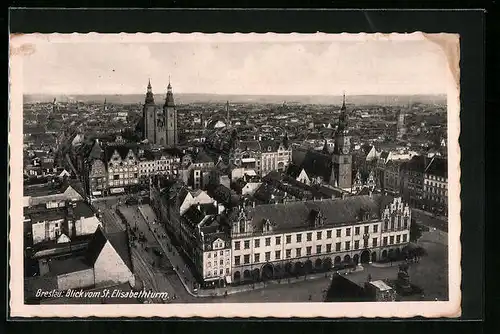 AK Breslau, Blick vom St. Elisabethturm