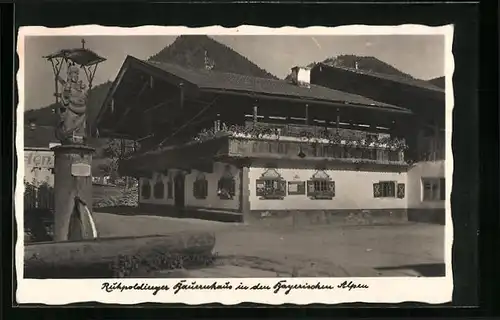 AK Ruhpolding, Bauernhaus in den Bayerischen Alpen