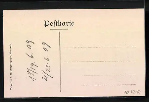 AK Mittenwald /Isar, Gasthaus Alpenrose