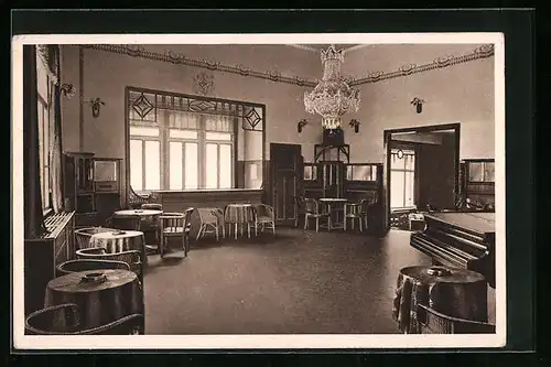AK Oberhof /Thüringen, Heinrich Lorenz-Stiftung, Musikzimmer mit Klavier