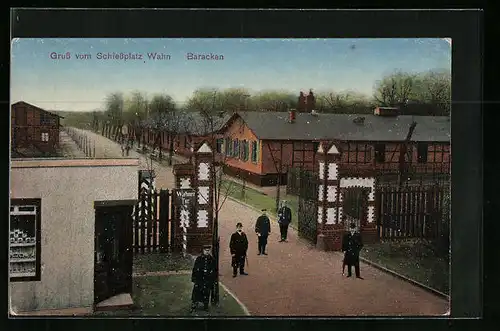 AK Köln-Wahn, Baracken auf dem Schiessplatz