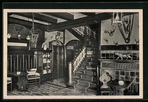 AK Hildesheim, Hotel Wiener Hof - Altdeutsche Diele