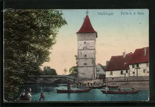 AK Waiblingen, Partie an der Rems