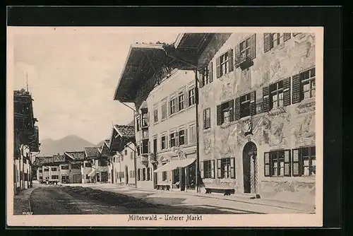 AK Mittenwald, Unterer Markt