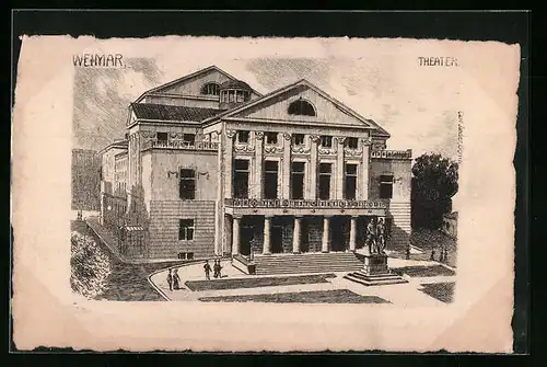 Künstler-AK Weimar, Theater