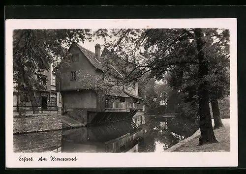 AK Erfurt, Flusspartie am Kreuzsand