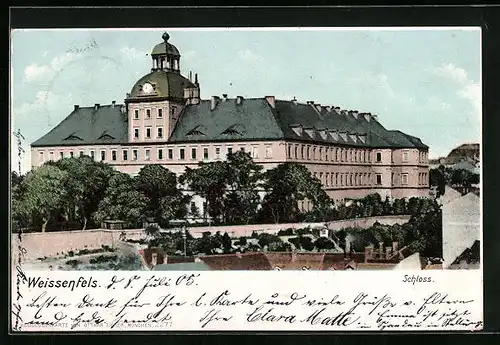 AK Weissenfels, Panorama vom Schloss