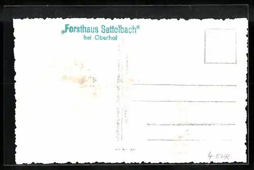 AK Oberhof, Forsthaus Sattelbach im Sommer