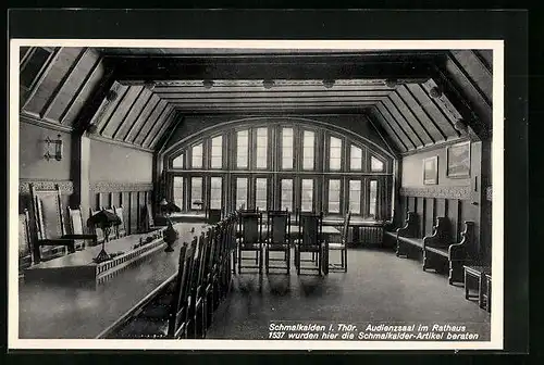 AK Schmalkalden /Thür., Audienzsaal im Rathaus