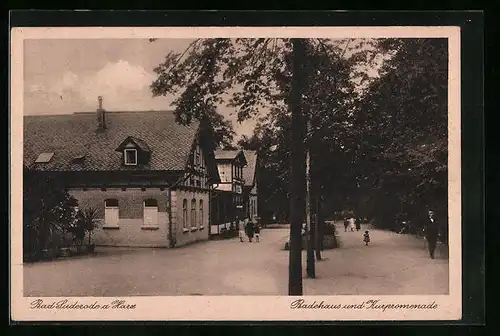 AK Bad Suderode i. Harz, Badehaus, Kurpromenade