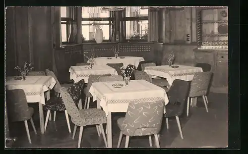 AK Oberhof i. Thür., Gedeckte Tische in derBauernstube, HOG Luisensitz