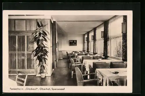 AK Oberhof i. Thür., Ferienheim Glückauf2, Speisesaal