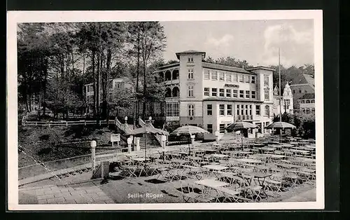 AK Sellin /Rügen, Strandhotel mit Terrasse