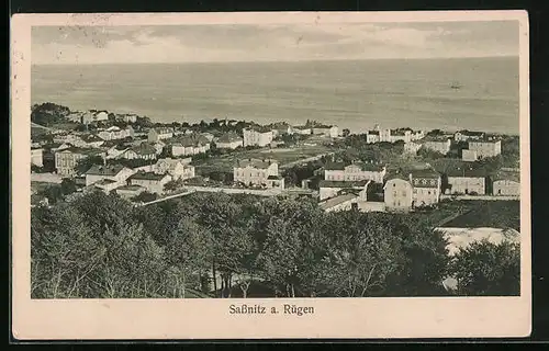 AK Sassnitz /Rügen, Ortsansicht aus der Vogelschau