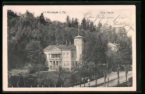 AK Arnstadt /Th., Villa Marlitt