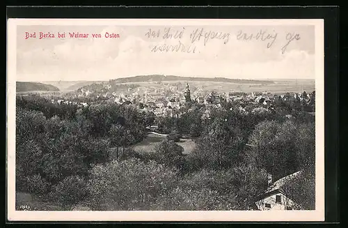AK Bad Berka, Ortsansicht von Osten