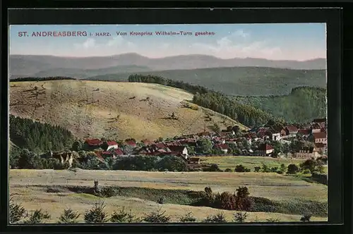 AK St. Andreasberg /Harz, Ortsansicht vom Kronprinz Wilhelm-Turm aus