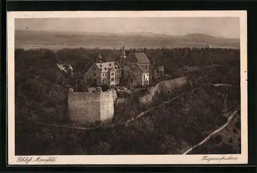 AK Mansfeld, Schloss Mansfeld, Fliegeraufnahme