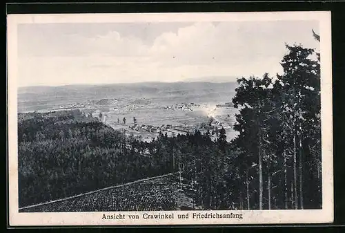 AK Friedrichsanfang /Thüringer Wald, Teilansicht mit Crawinkel