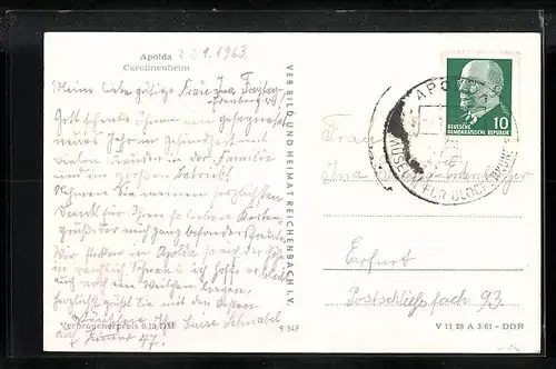 AK Apolda, Carolinenheim