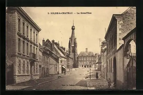 AK Solre-le-Chateau, La Grand`Rue