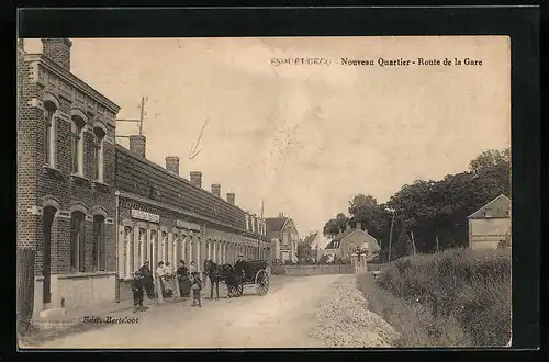 AK Esquelbecq, Nouveau Quartier, Route de la Gare