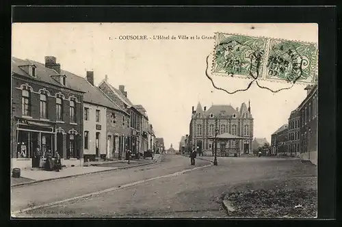 AK Cousolre, L`Hotel de Ville et la Grande Rue