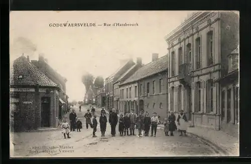 AK Godewaersvelde, Rue d`Hazebrouck