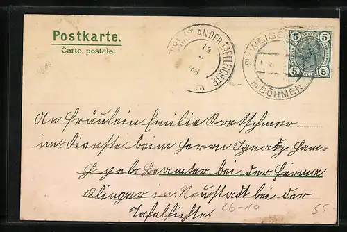 Künstler-AK Alfred Mailick: Birken am Bachufer