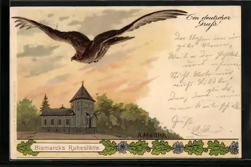 Künstler-AK Alfred Mailick: Bismarck's Ruhestätte