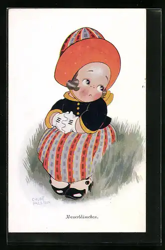 Künstler-AK Chloe Preston: Mauerblümchen auf Wiese