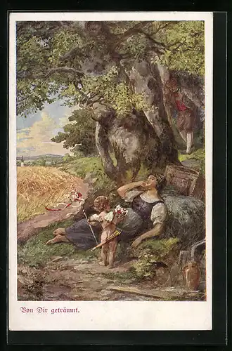 Künstler-AK Hans Kaufmann: Von Dir geträumt.