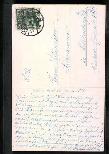 Künstler-AK sign. Spindler: Mutter schnürt ein Paket für ihren Sohn an der Front