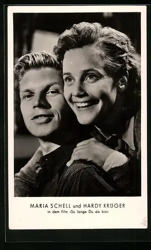 AK Schauspielerin Maria Schell und Hardy Krüger in So lange Du da bist