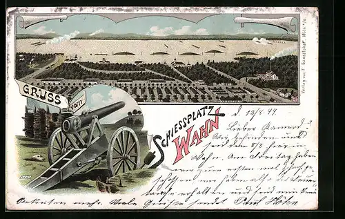 Lithographie Köln-Wahn, Schiessplatz, Totalansicht