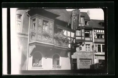 Foto-AK Assmannshausen, Gasthaus zur Alten Dorfschänke, ca. 1936