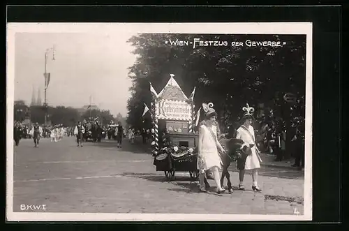 AK Wien, Festzug der Gewerbe, Innungslage der Wiener Kupferschmiede