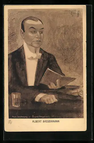 AK Schauspieler Albert Bassermann im eleganten Abendanzug