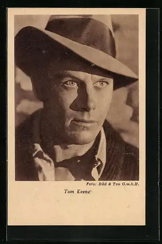 AK Schauspieler Tom Keene mit Hut
