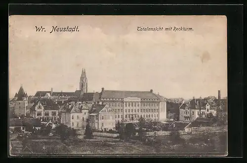 AK Wiener Neustadt, Ortsansicht mit Reckturm