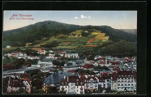 AK Bad Kissingen, Blick vom Stationsberg