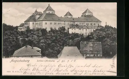 AK Augustusburg, Schloss, Nordseite