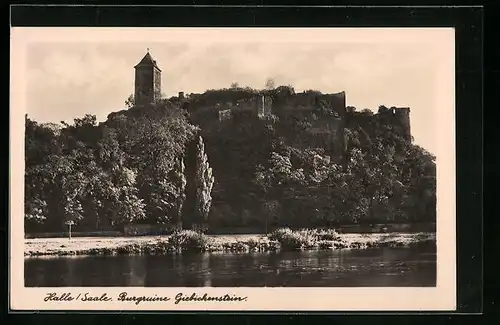 AK Halle / Saale, Burgruine Giebichenstein